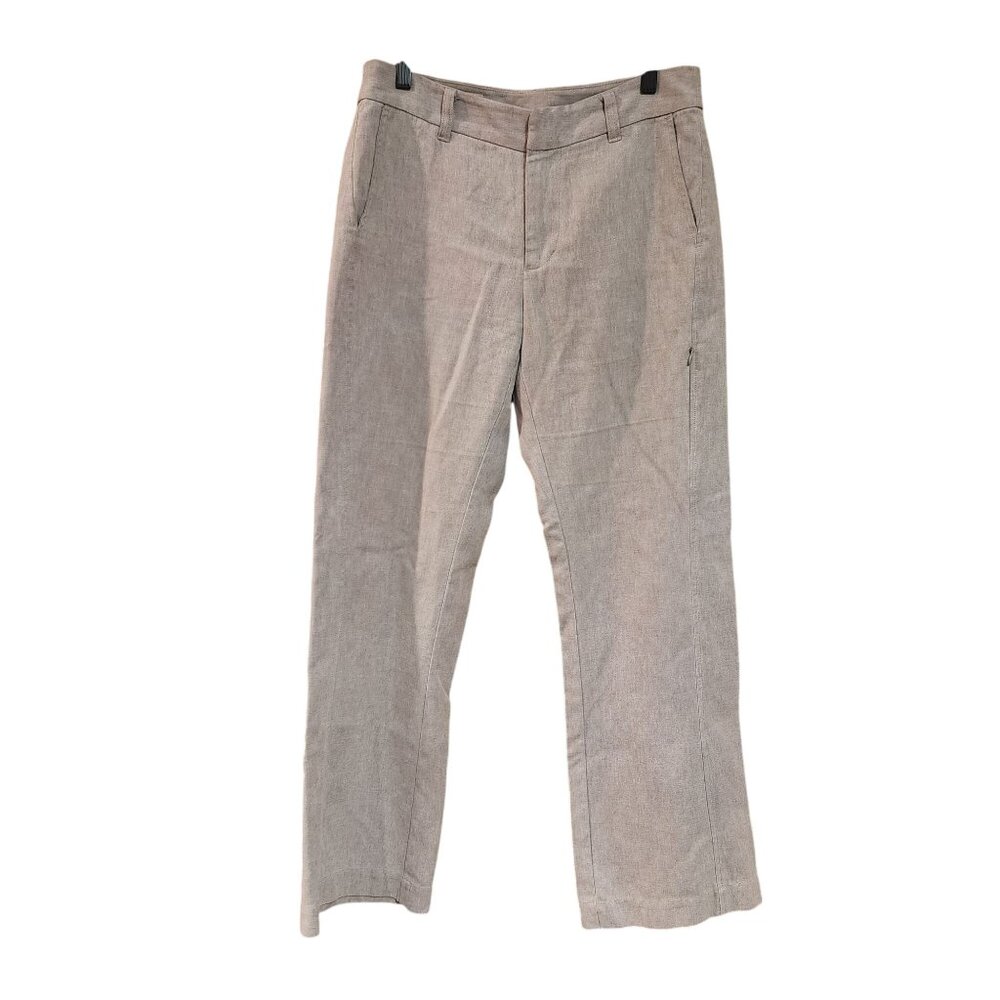 Patagonia Womens Beige Hemp Blend Straight-Leg Pants Size 8